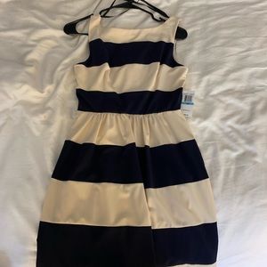 stripped mini dress